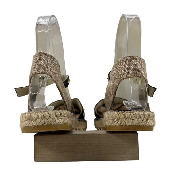 Dune London Joka Black Leather Studded Flat Espadrille ￼Sandals Women’s Size 6 ( - Picture 5 of 8